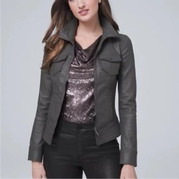 White House Black Market Jackets & Blazers - White House black market gray coated jacket
SZ 8